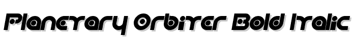 Planetary Orbiter Bold Italic font